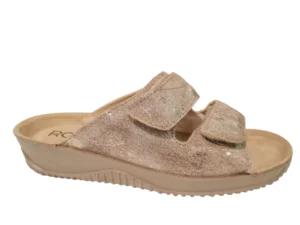 Rohde Rohde Leren Beige Dames Slippers