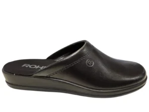 Rohde Rohde 1550 90 Zwarte Leren Heren Pantoffels