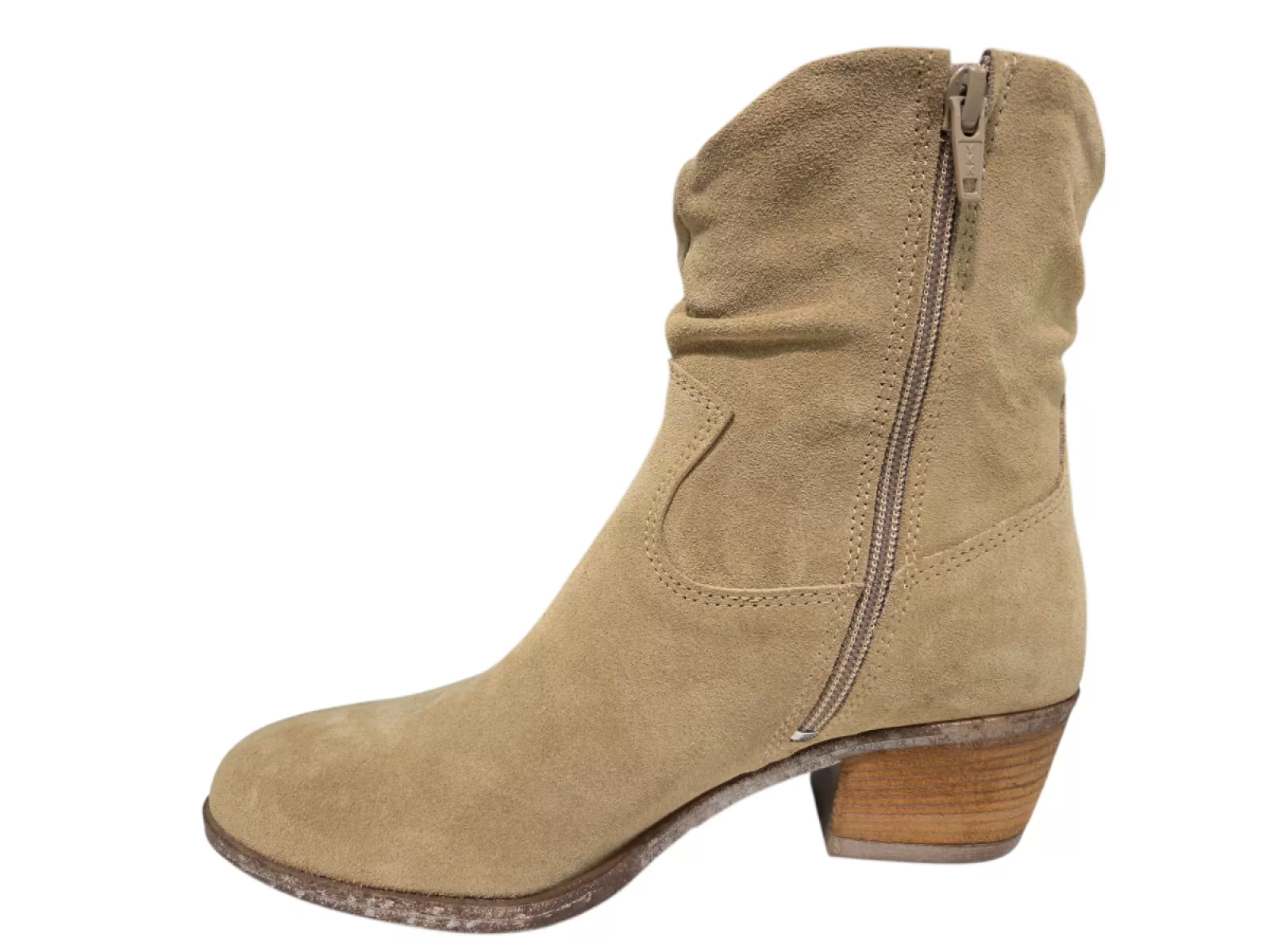 Aqa Aqa A8895 A52 Enkellaarzen Beige Suede Dames