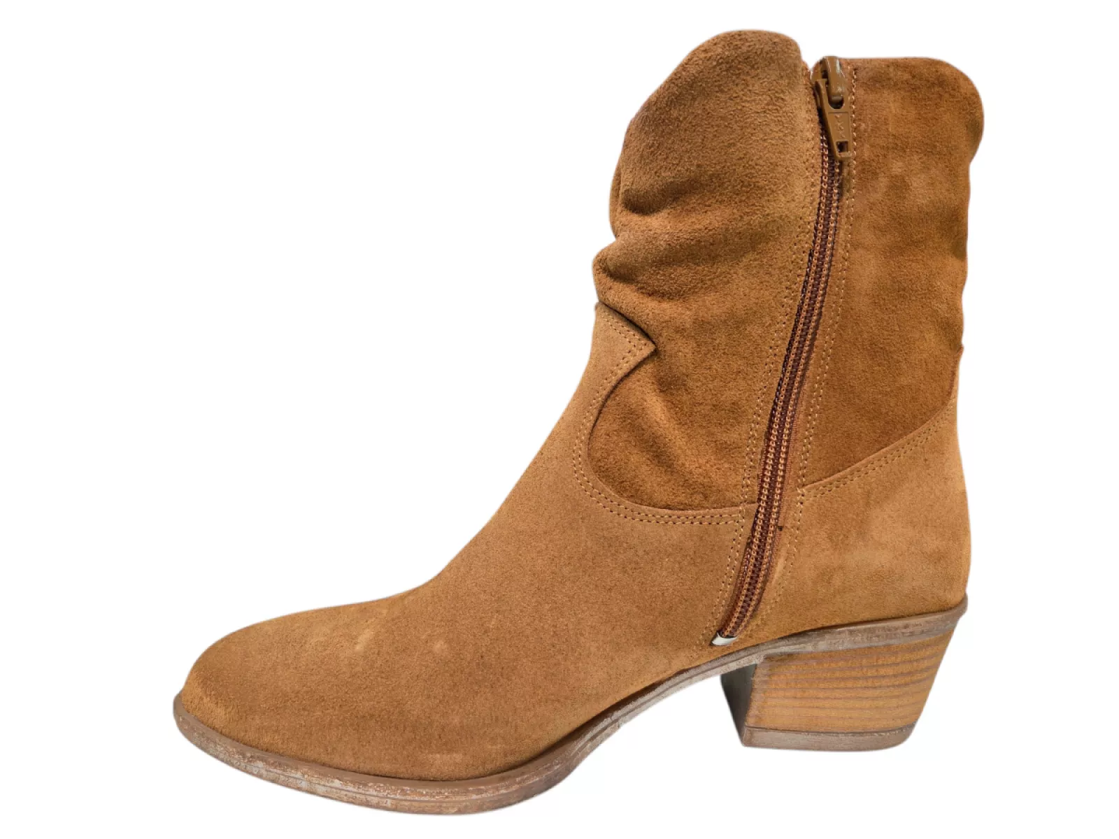 Aqa Aqa A8895 A60 Enkelaarzen Cognac Suede Dames