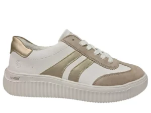 Remonte Remonte D3E00-80 Sneakers Wit Beige Goud Leer Dames