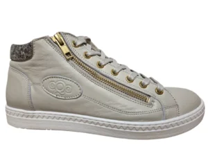Aqa Aqa A8856 A13B59 Veterschoenen Beige/Grijs Leer Dames