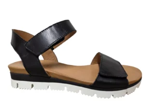 Aqa Aqa A8900 SIBLK Sandalen Zwart Leer Dames
