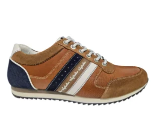 Australian Australian Camaro T41 Tan Blue Beige Sneakers Leer en Suede Heren