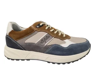Australian Australian Grants KB3 Grey Blue Tan Sneakers Leer Bruin/Blauw Heren