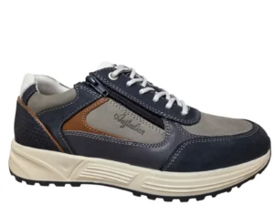 Australian Australian Hawker S02 Blue Grey Sneakers Blauw/Grijs Leer Heren