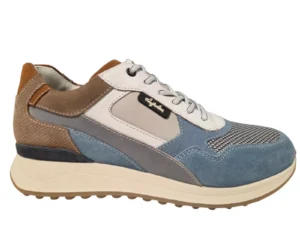 Australian Australian Yamato KK9 Grey Blue Beige Sneakers Leer Blauw/ Bruin Heren