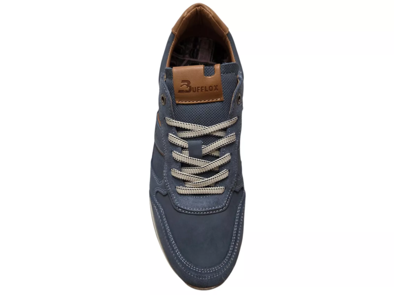 Bufflox Bufflox Madrid Sneakers Blauw Leer en Suede Heren