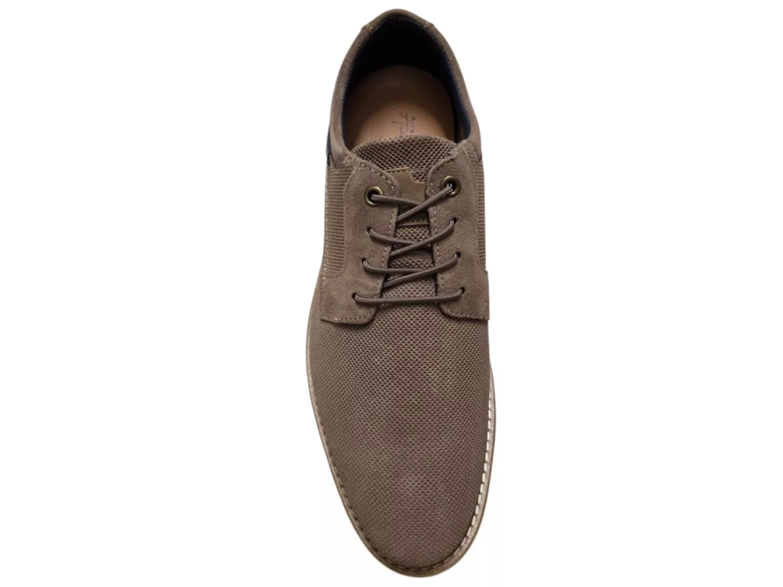 Bufflox Bufflox Viena Taupe Veterschoenen Taupe Suede Heren
