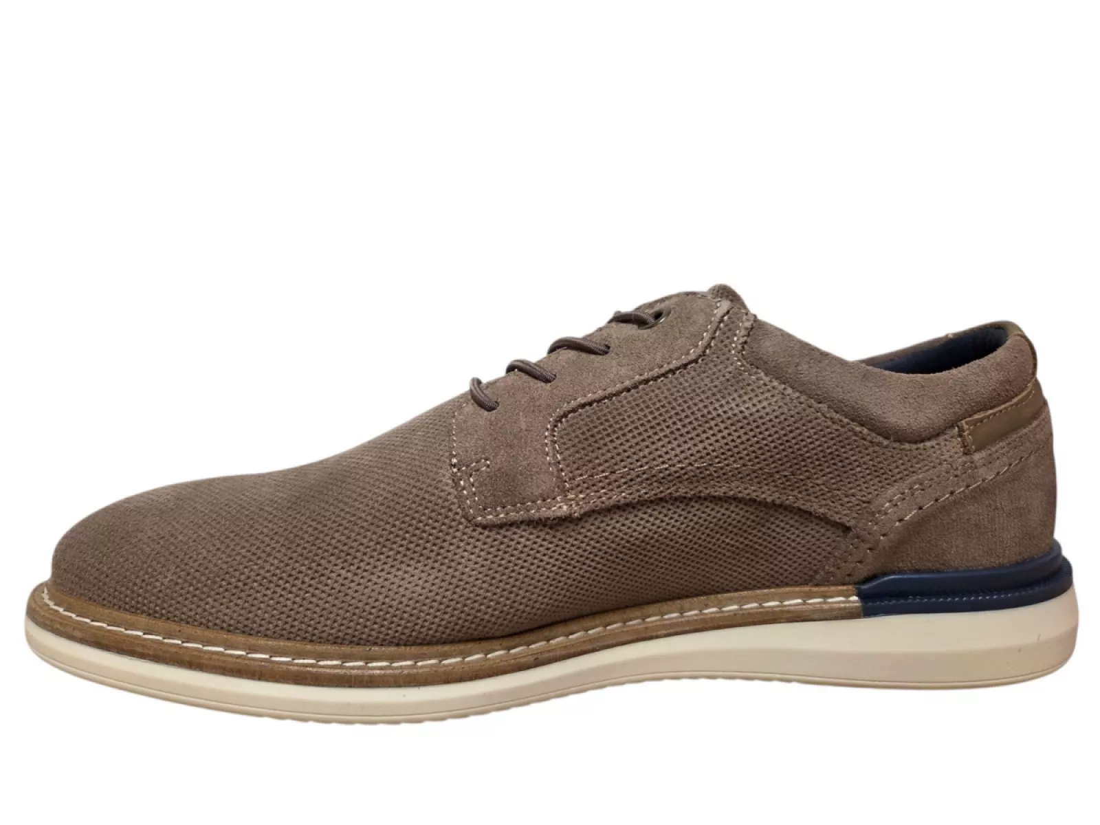 Bufflox Bufflox Viena Taupe Veterschoenen Taupe Suede Heren