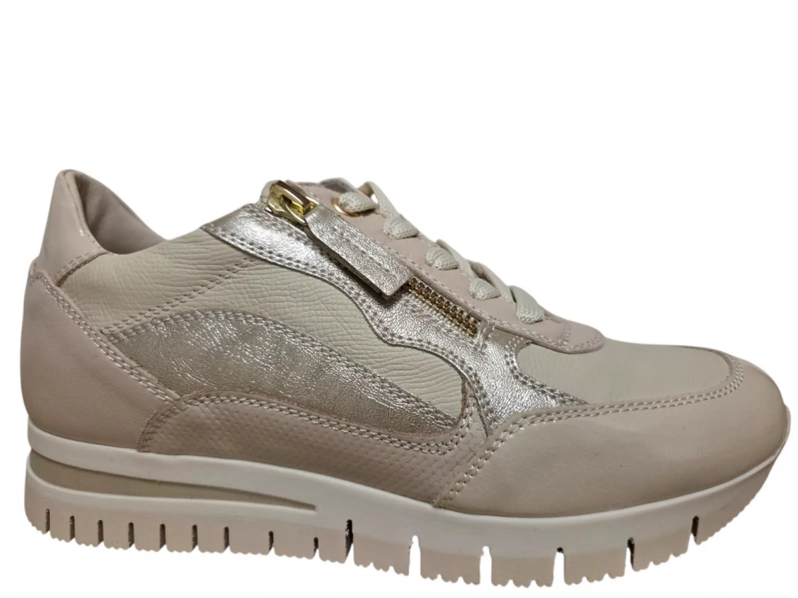 DL Sport DL Sport 6926 703 Gloss Sabbia Sneakers Beige Leer Dames
