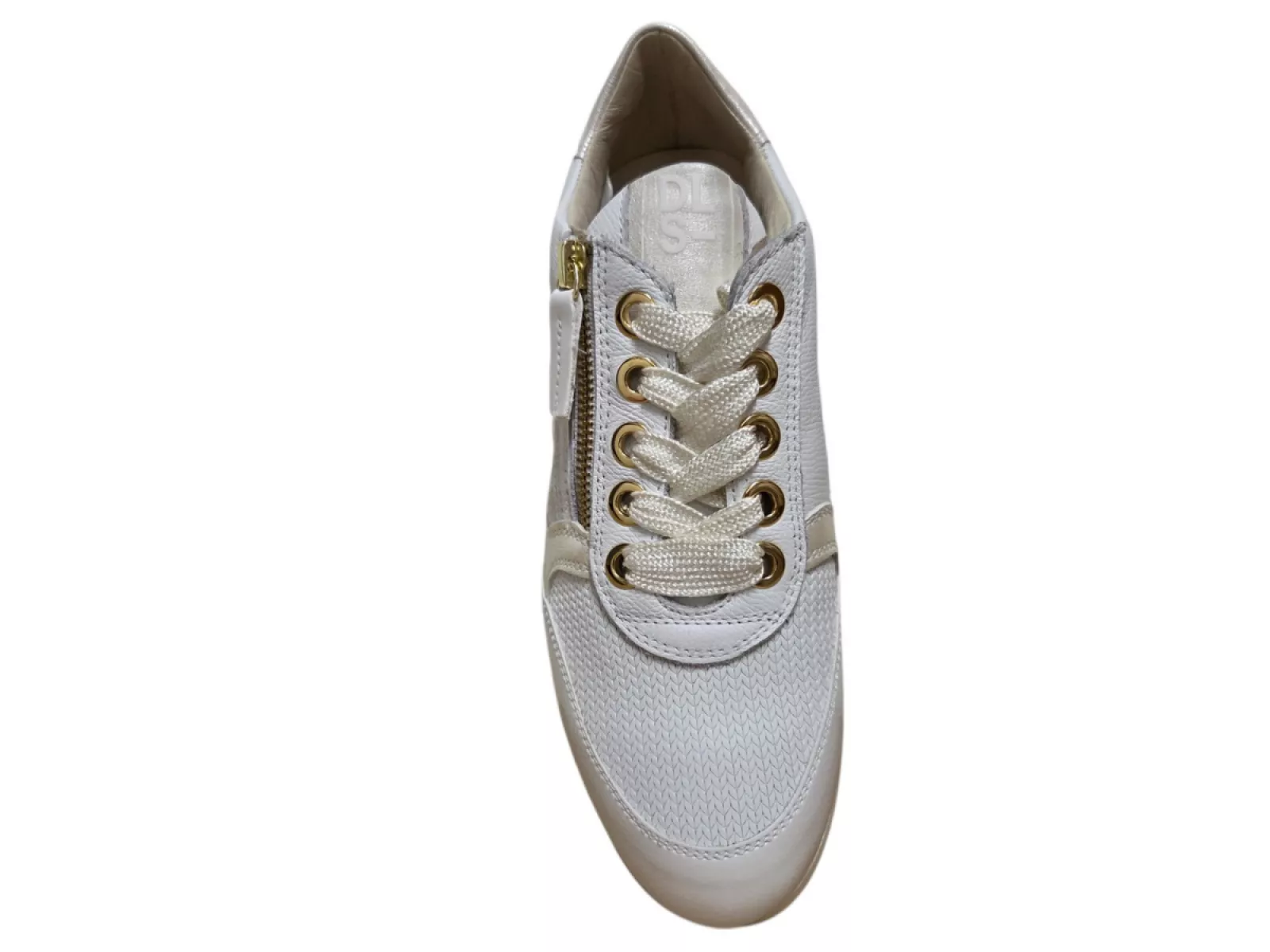 DL Sport DL Sport 6994 567 Gloss Bianco Sneakers Wit Leer Dames