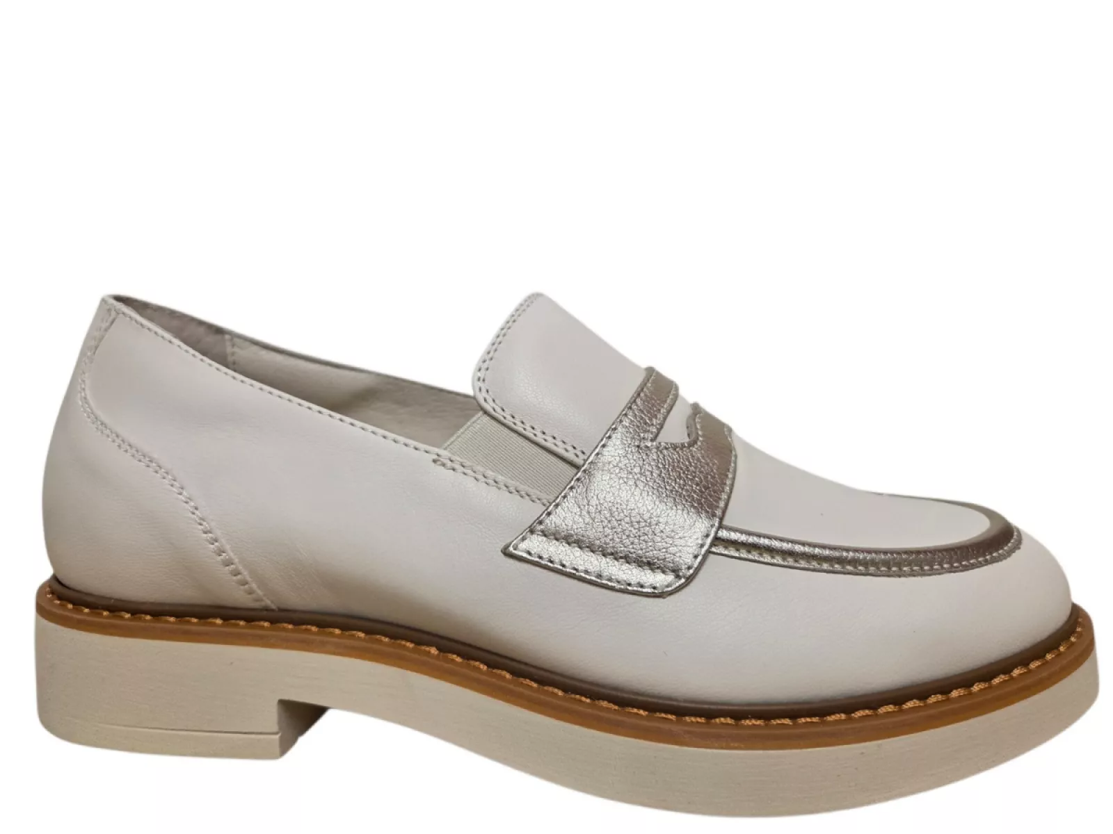 DL Sport DL Sport 7033 001 Sun Panna Instappers Wit Leer Dames