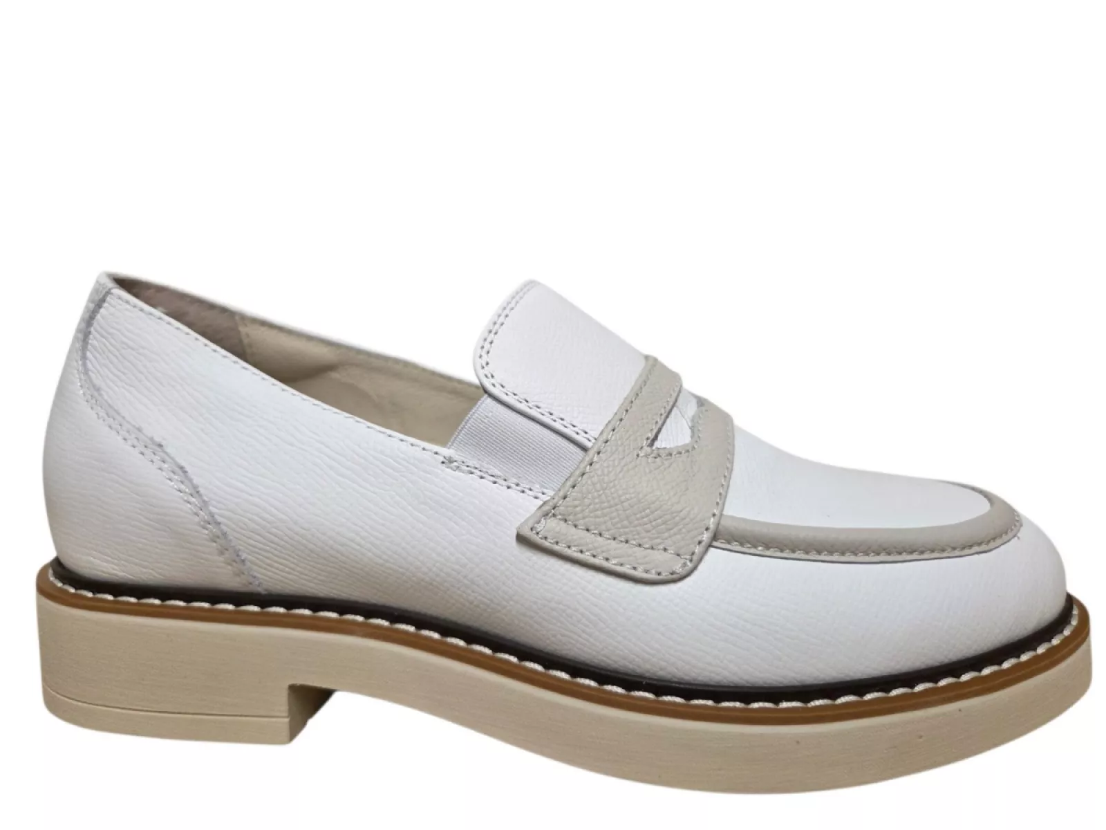 DL Sport DL Sport 7033 Alpina White Instappers Wit Leer Dames