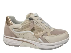 Gabor Gabor 86.878.33 Rolling Soft Sneakers beige Leer en Suede Dames Breed