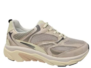 Gabor Gabor 86.936.39 Rolling Soft Sneakers Beige Leer en Mesh Dames Breed