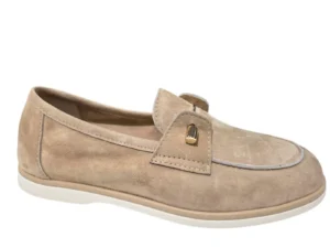 Gianluca Pisati Gianluca Pisati Letizia Camoscio Camel Instappers Beige Suede Dames