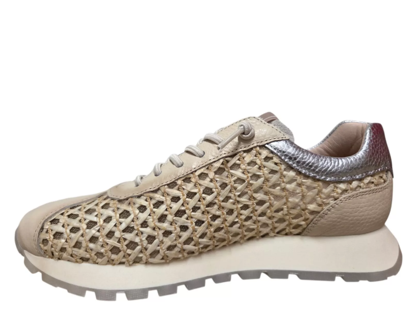 Hispanitas Hispanitas RHV264741 C004 Sneakers Beige Leer en Mesh Dames