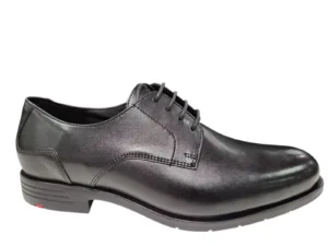 LLoyd LLoyd Eezy 110W Black Nette Veterschoenen Zwart Leer Heren Breedte K