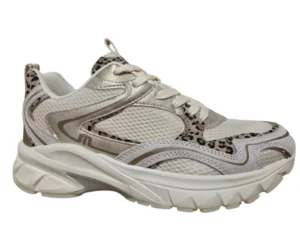 Maruti Maruti Novi Leather U82 Beige Leopard Sneakers Beige Luipaard Leer Dames