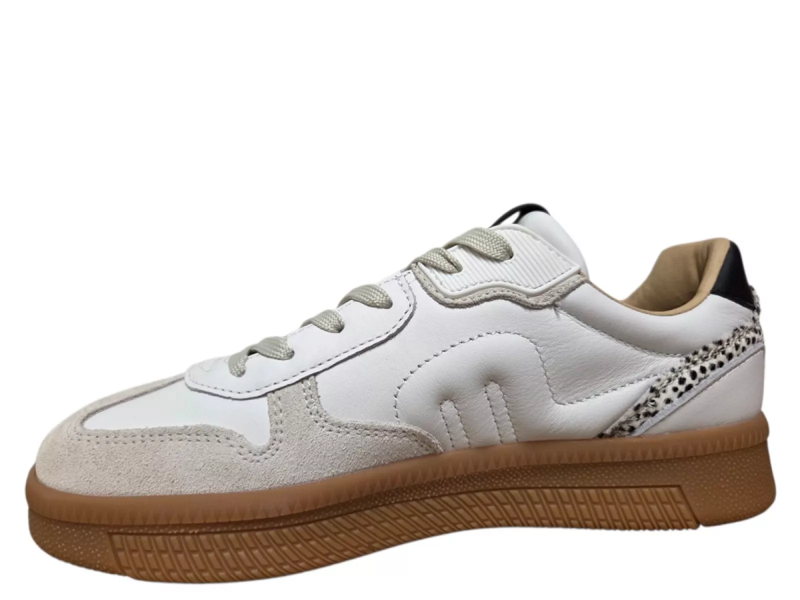 Maruti Maruti Yale Suede BSA White Beige Sneakers Wit Leer Dames