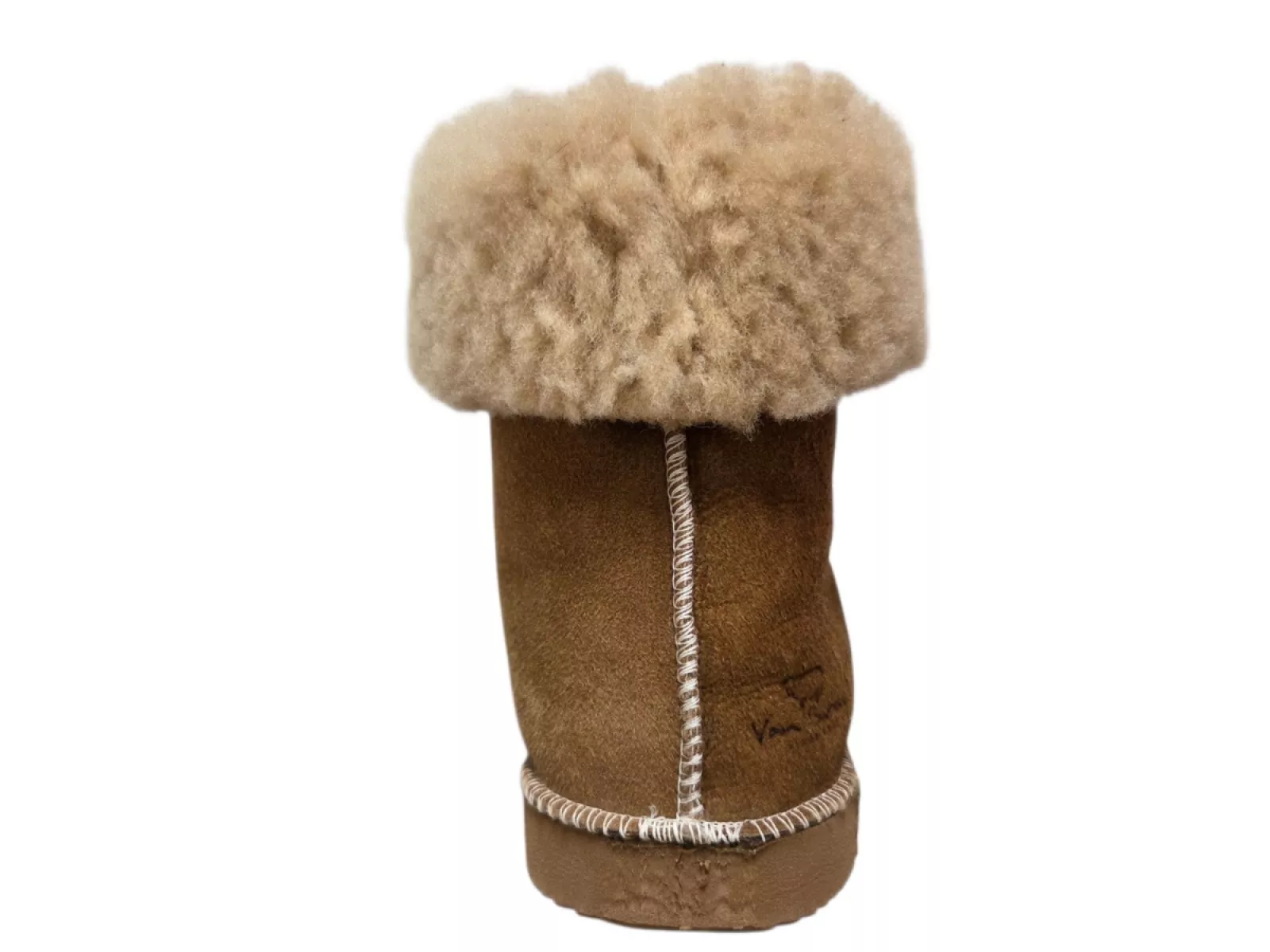 van Buren van Buren Hoge Pantoffels Camel Uniseks Sloffen Lamsvacht Gevoerd