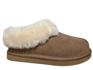 van Buren van Buren House Shoe Tuula Camel Uniseks Gesloten Lamsvacht Gevoerde Sloffen
