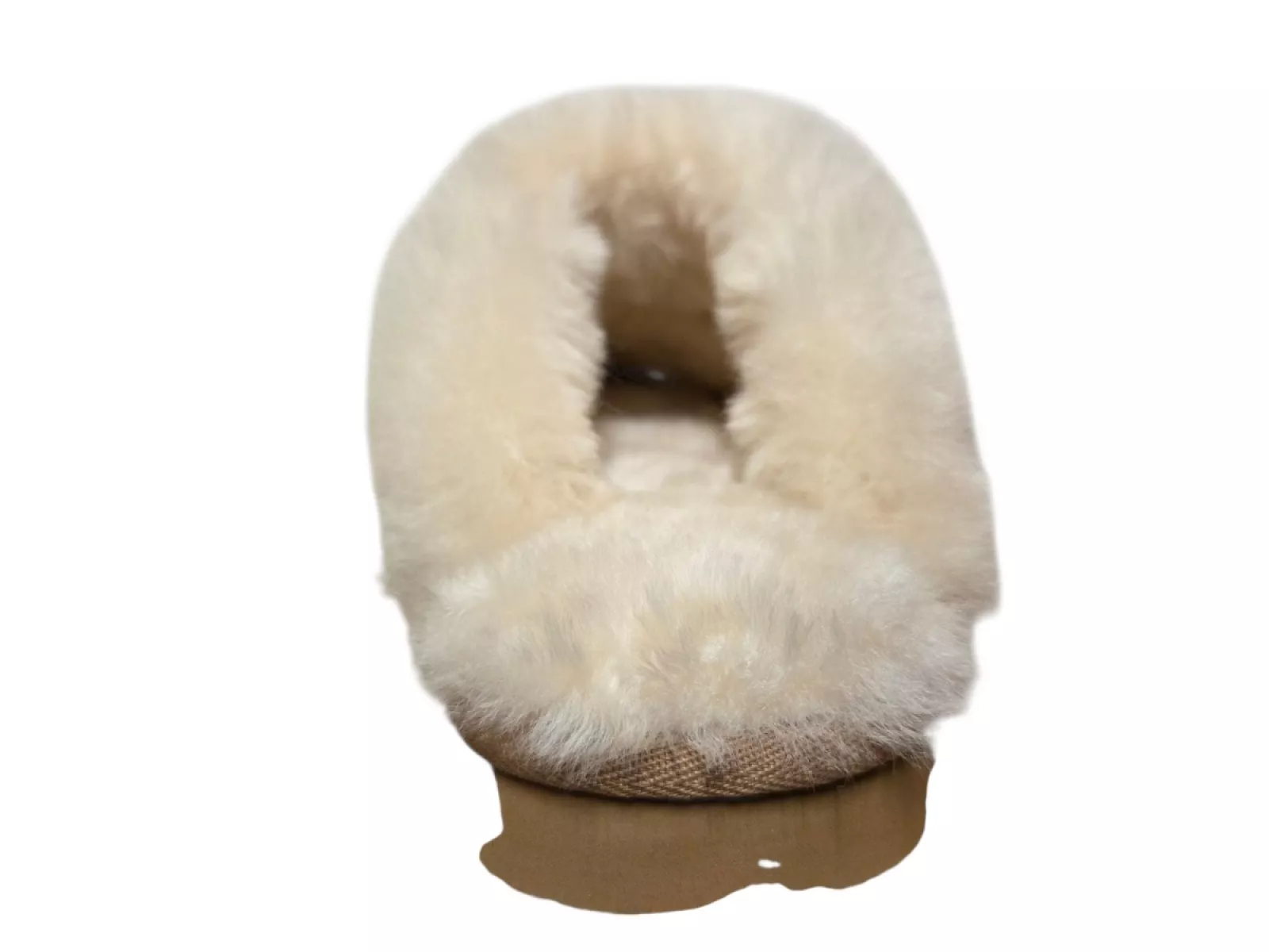 van Buren van Buren Slippers Lumi Camel Open Pantoffels Lamsvacht Gevoerde Sloffen