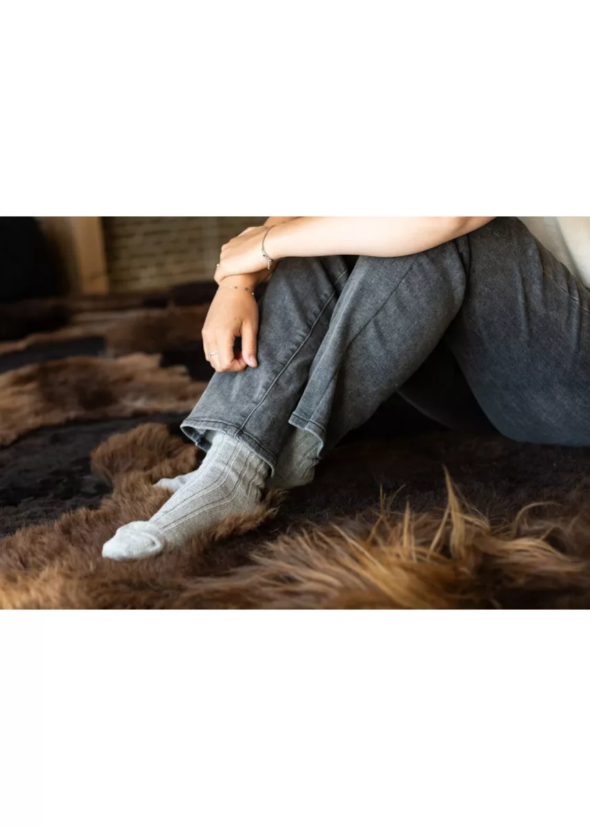 van Buren van Buren Wollen Sokken Sid Antraciet Uniseks