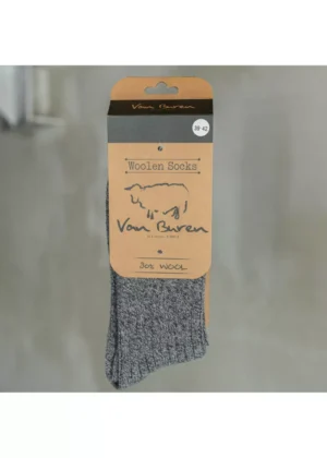 van Buren van Buren Wollen Sokken Sid Antraciet Uniseks
