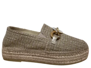 Viguera Viguera 2292 Loana Camello Instappers Beige Goud Textiel Dames