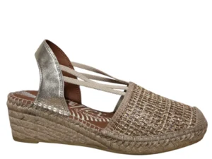 Viguera Viguera 2294 Leonor Oro Sandaletten Beige Goud Leer Dames