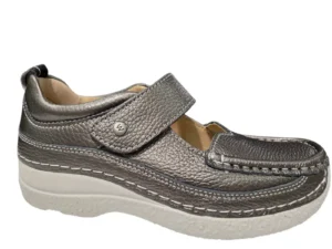 Wolky Wolky 0621471 210 Bandschoenen Grijs Leer Dames