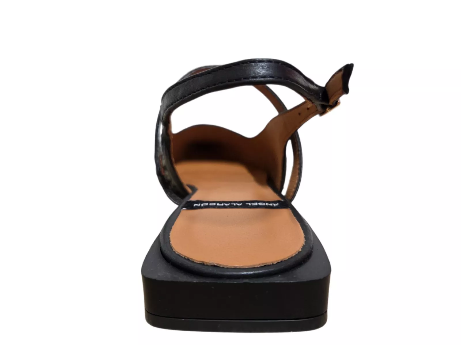 Angel Alarcon Angel Alarcon Imelda 26002 530B Raffia Negro Slingback Zwart Leer Dames