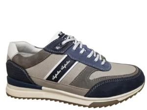 Australian Australian Filmon KE0 Sneakers Grey Blue White Leer Combi Heren