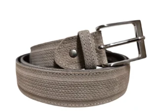 Berkelmans Berkelmans Belt Piedra Print Kledingriem Beige Suede Heren