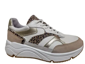 Bridge Bridge 26157824 Sneakers Wit Beige Leer en Suede Dames
