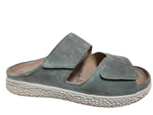 Hartjes Hartjes 122.1220/30 95.00 Slippers Groen Suede Dames Breedtemaat H