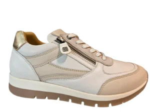 Helioform Helioform 249.009.0350 Sneaker Wit Beige Leer Dames Breedtemaat K