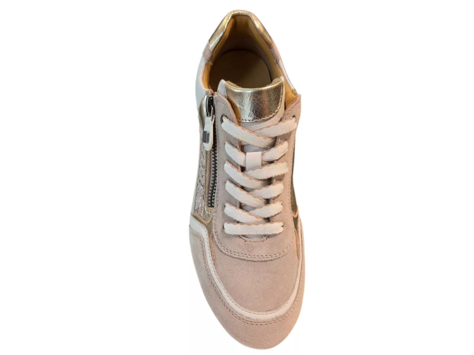 Helioform Helioform 281.011.0357 Sneakers Beige Suede Dames Breedtemaat H