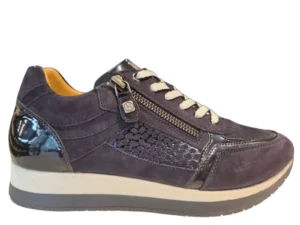 Helioform Helioform 281.011.0405 Sneakers Blauwe Nubuck Dames Breedtemaat H