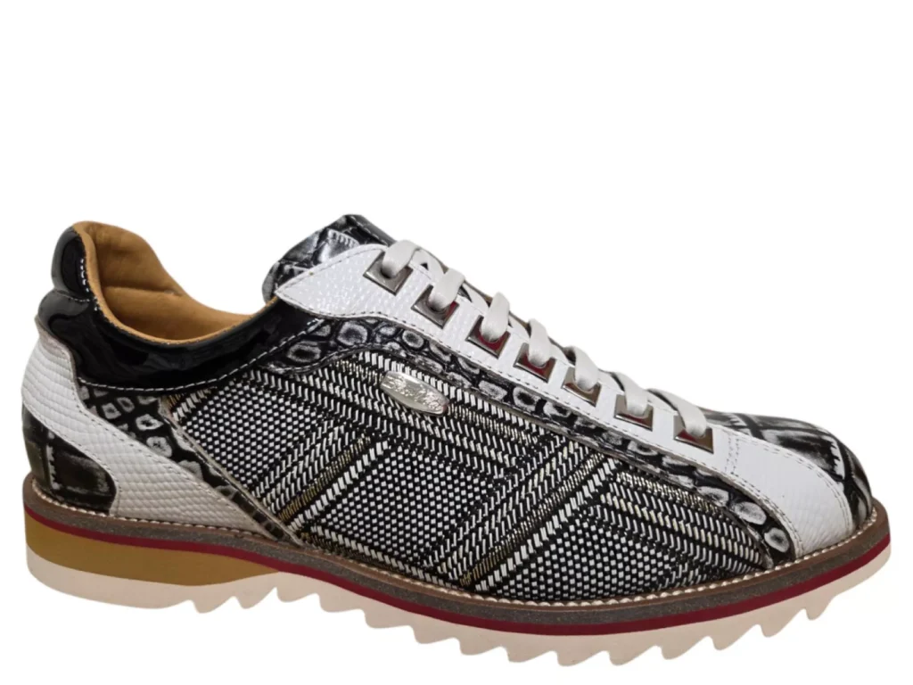 Laura Vita Laura Vita Achille 12 Noir Sneakers Zwart Wit Leer Heren