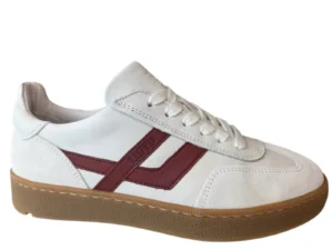 LLoyd LLoyd Brava Sneakers Wit met Rood Leer Dames