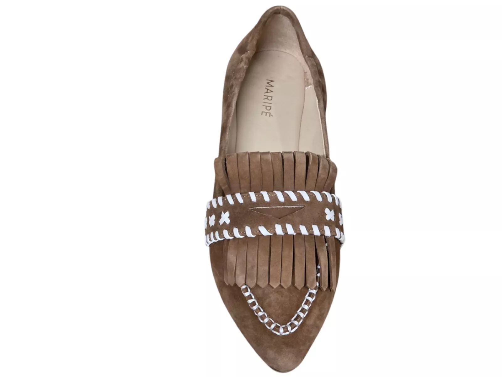 Maripe Maripe MA152 Combi Cognac Ivory Instappers Bruin Suede Dames