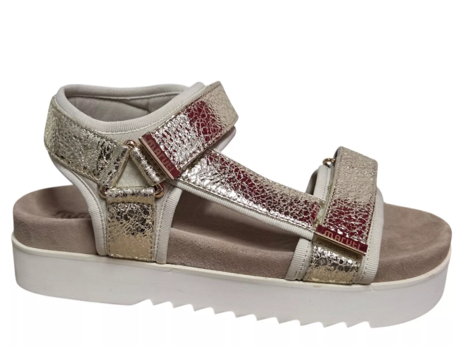 Maruti Maruti Beau Leather Gold Sandalen Goud Leer Dames