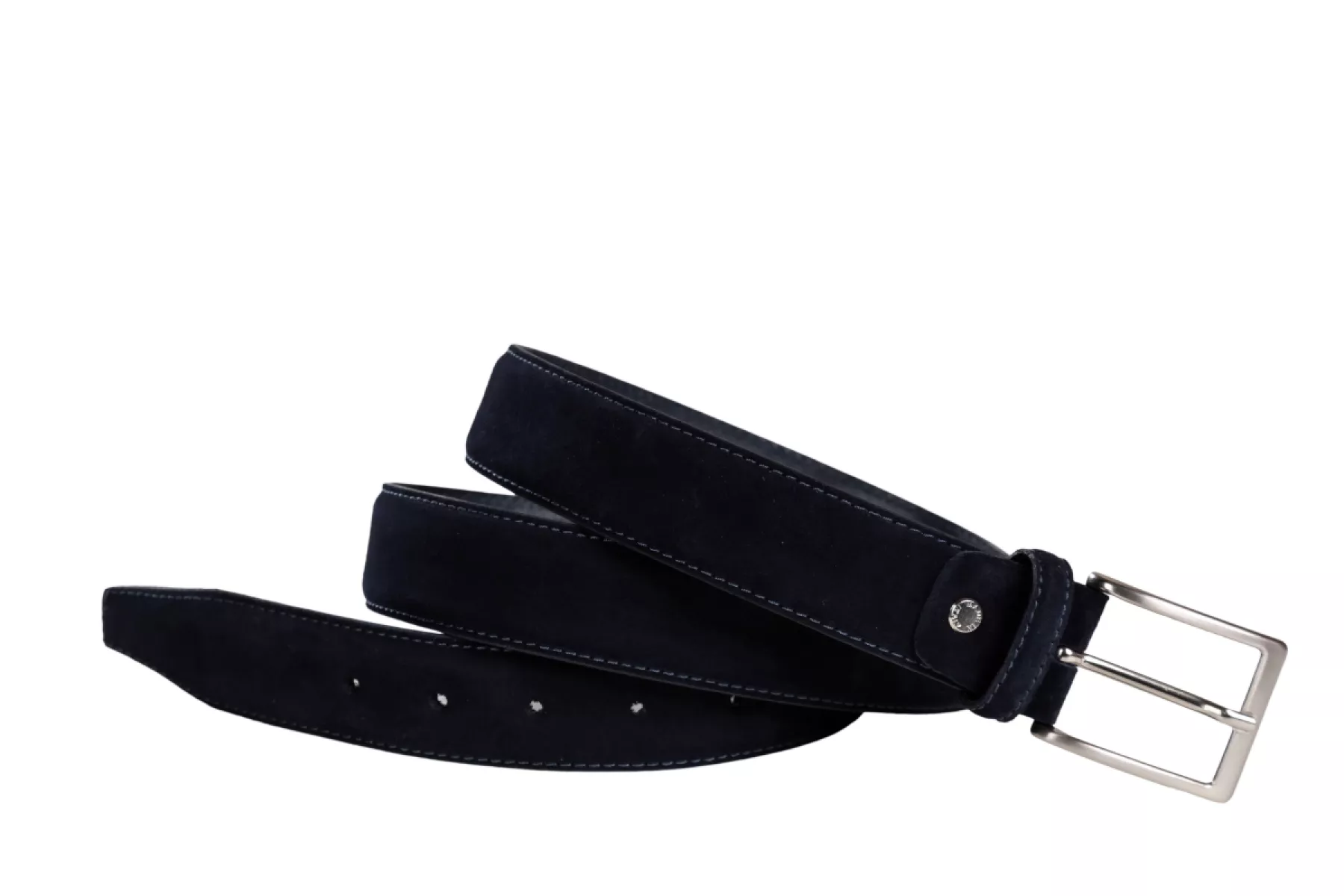 Officine Napoli Officine Napoli 2035 Blue Notte B092 Kleding Riem Donker Blauw Suede Heren