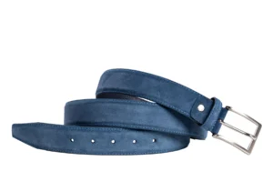 Officine Napoli Officine Napoli 2035 Denim B050 Kledingriem Blauw Suede Heren