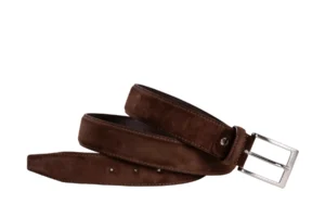 Officine Napoli Officine Napoli 2035 Marrone M047 Kleding Riem Donker Bruin Suede Heren