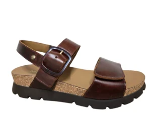 Panama Jack Panama Jack Sara Clay B1 Cuero Bark Sandalen Bruin Leer Dames