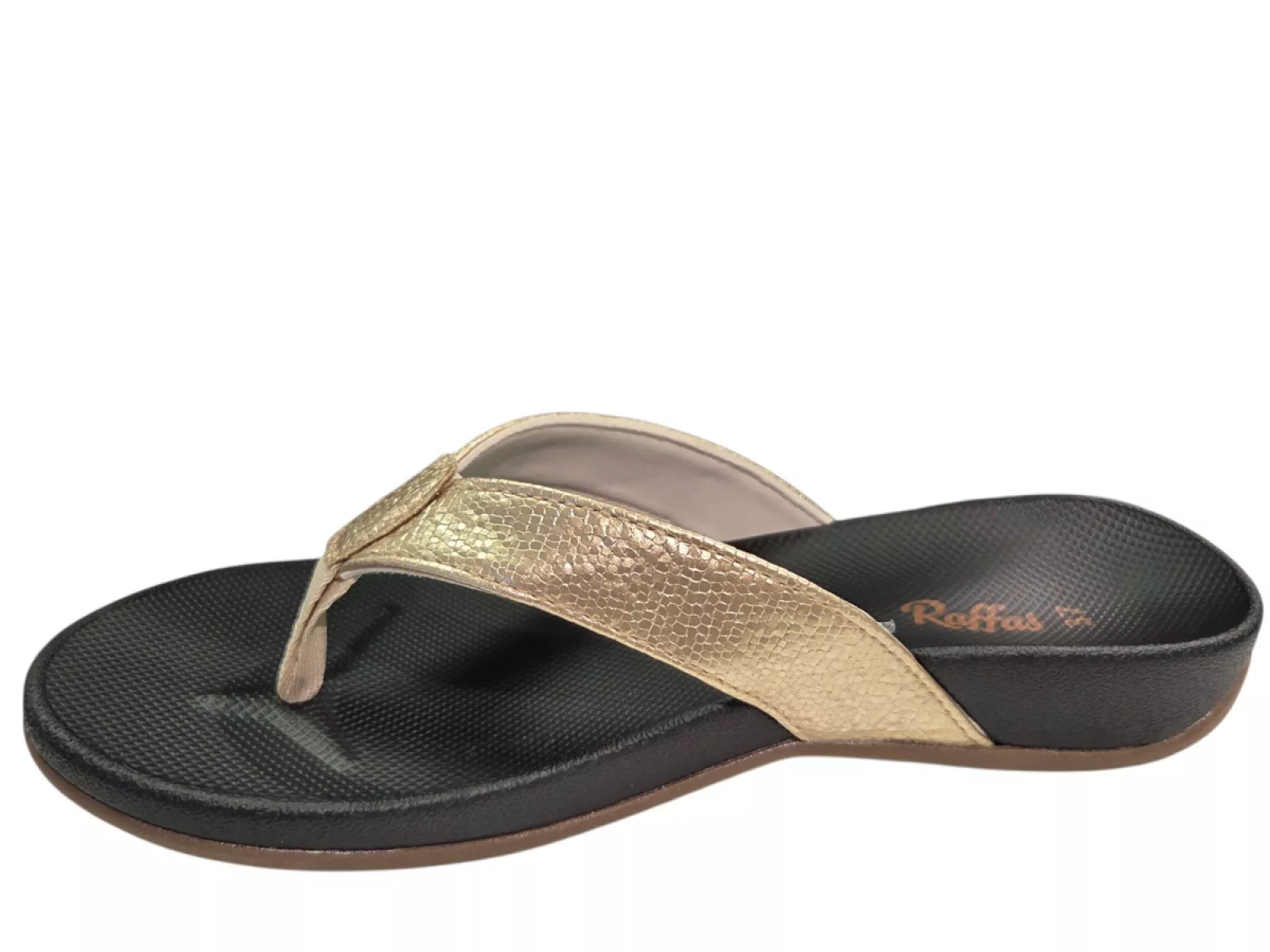Raffas Raffas 2402 Bella Gold Teenslippers Goud Synthetisch Dames